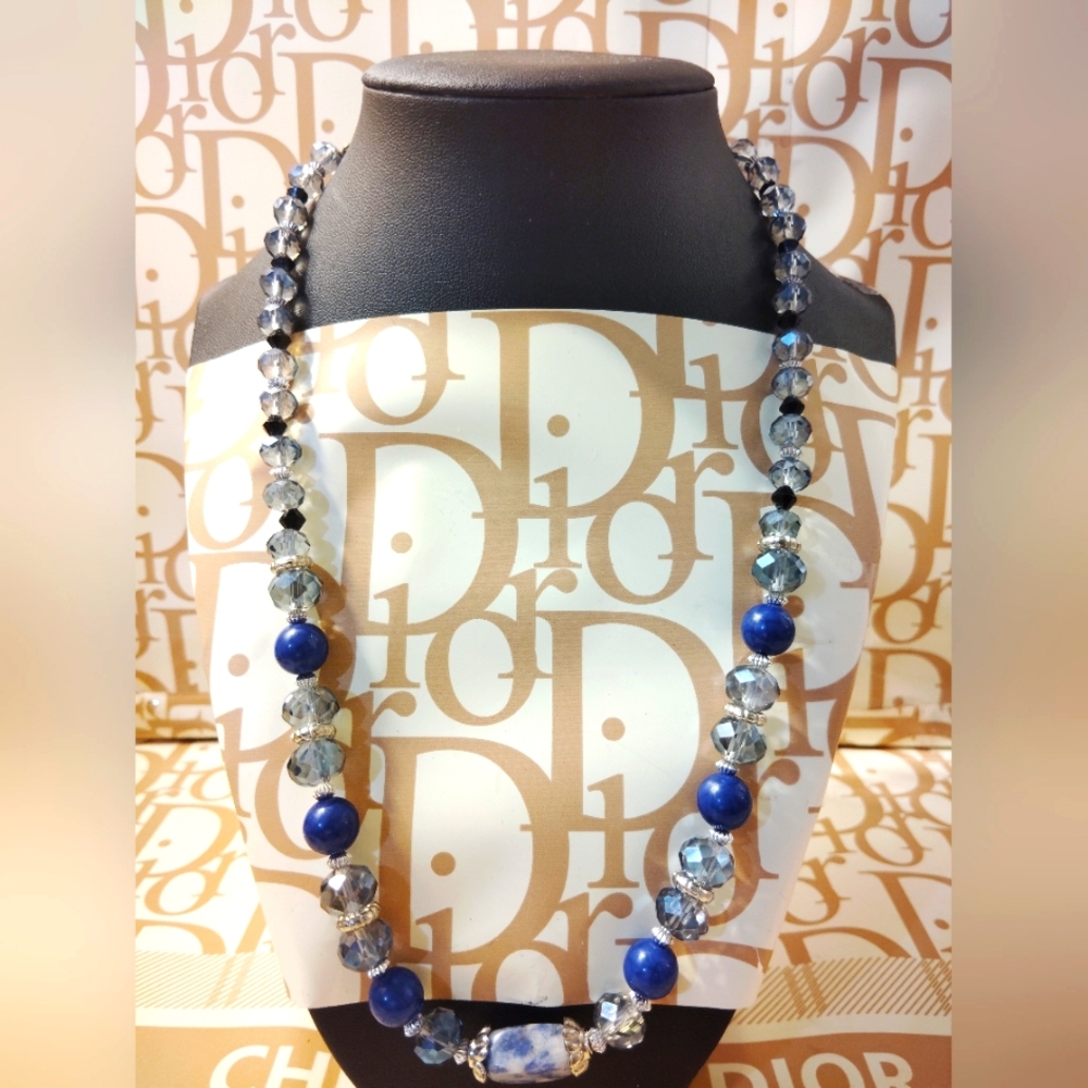 Blue and Silver Elegant Necklace